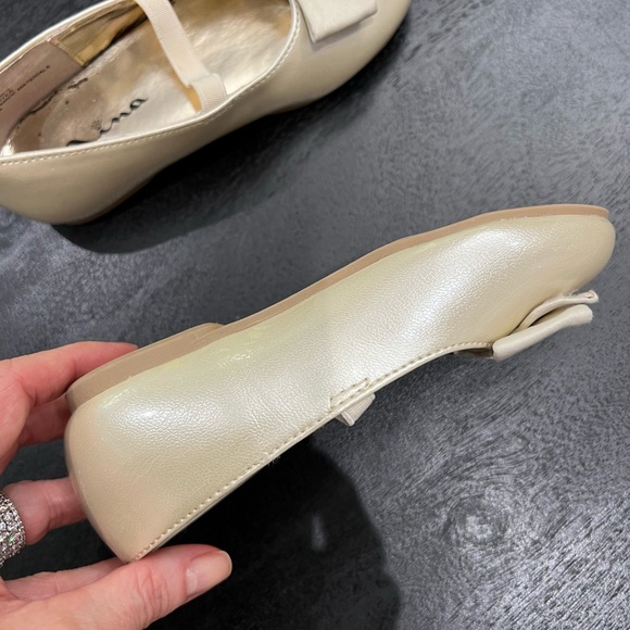 🎀💛Nina💛🎀Girls Gold Bow Ballet Flats Size 9 - Picture 4 of 8
